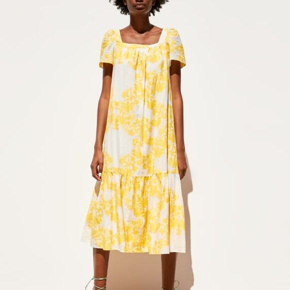 Zara Textured Weave Midi Dress - Picture 5 of 11